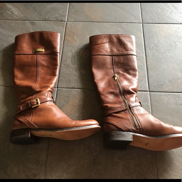 COACH - Brown Leather Riding Boots - Size 6 - Picture 8 of 12